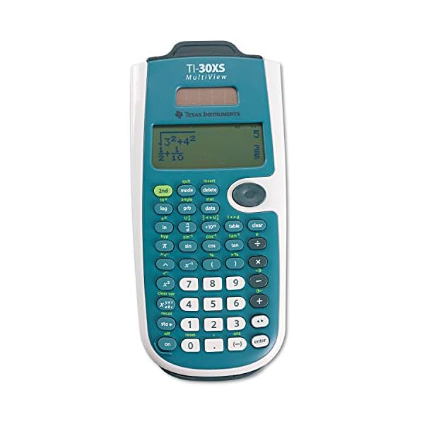 Texas Instruments TI-30XS MultiView Wissenschaftlicher Taschenrechner, 16 Stellen, 4 Zeilen, Akku/Solar, Blau/Weiß