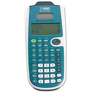 Texas Instruments TI-30XS MultiView Wetenschappelijke rekenmachine, 16 plaatsen, 4 regels, accu/zonne-energie, blauw/wit