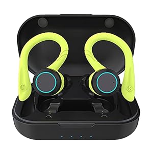 dyplay draadloze oordopjes Koptelefoon Sport, echt draadloos in het oor Bluetooth 5.0 met microfoon, diepe bas, IP7 waterdichte sportoortelefoons Automatisch koppelen met oplaadetui