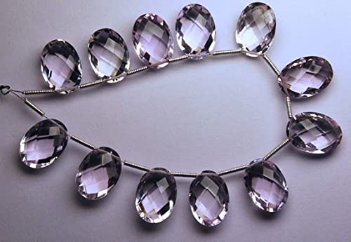 Pink Amethyst Faceted Oval briolettes 10x14mm gemmes naturelles pour perles et bijoux