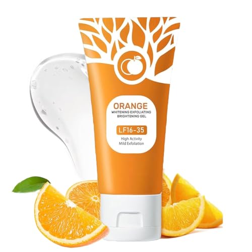 Gel esfoliante arancione, esfoliante per la pulizia del viso, arancione brightening esfoliante per il viso, pulizia profonda e idratante