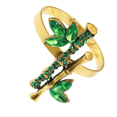 HEATSHAKING Portatovaglioli Bambù Unici Con Strass Per Decorazioni Eleganti Matrimoni Ringraziamenti e Tavolate Quotidiane