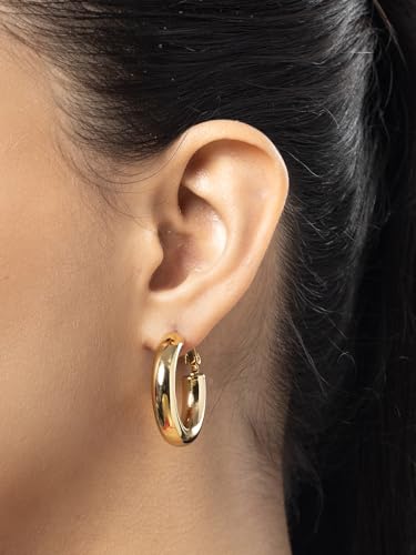 Image of Scintillare by Sukkhi Excellent Stainless Steel Round Hoop Earring Jewellery for Women & Girls|Anti Tarnish Jewellery|Gifts for Wife Girlfriend Mother Sister