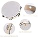 Dreokee Tambourines for Adults, 10 inch Wooden Hand Held Drum Bell Tamborine with Birch Metal Jingles Single Row Percussion Musical Instruments Hand Tambourine for Church, KTV, Party