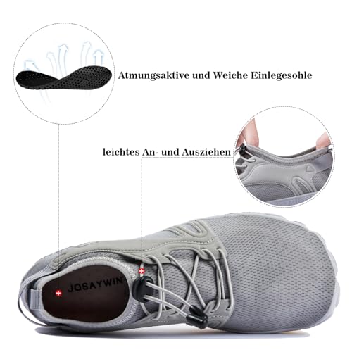 Image of Men's Hike Barefoot Quick-Dry Sports Shoes Wide Toe Aqua for Swim Diving Surfing Kayaking Pool Beach Walking