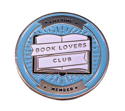 Book Lovers Club Badge Round Button Brooch Reading Gift Enamel Pin Jeans Shirt Scarf Bags Jewelry