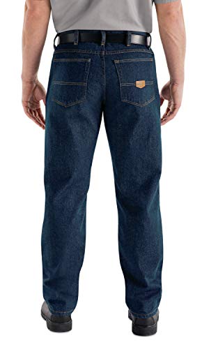 Image of Red Kap Men's Relaxed Fit Jean - Heavy Duty Jeans with Comfortable Denim, 5 Pocket Styling, Tapered Fit for Work Boots