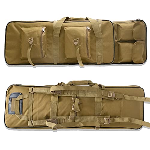 DFANCE Bolsa para Doble Rifle Escopeta Airsoft,Bolsa Táctica Funda para Arma Funda para Transporte de Armas, Mochila para Carabina,Coleccionistas de Armas,pour Caza Escopeta Airsoft,Caqui,120cm 47.2in