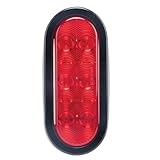 Blazer C561RTM LED 6-Inch Oval Stop, Tail, Turn Light with Grommet and Plug, Red