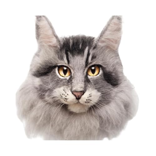 Image of MeowPick Needle Felting Kit with Cat Head Mold, Animals Needle Felting Set, DIY Wool Felt Materials Set with Felting Tool and Instruction for Quick Needle Felting Craft (Maine Coon)