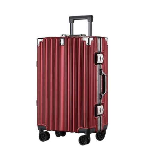 PANKERS Travel Suitcase Aluminum Frame Travel Trolley Suitcase Large Capacity Retro 22-inch Universal Wheels for Men and Women Trolley Case