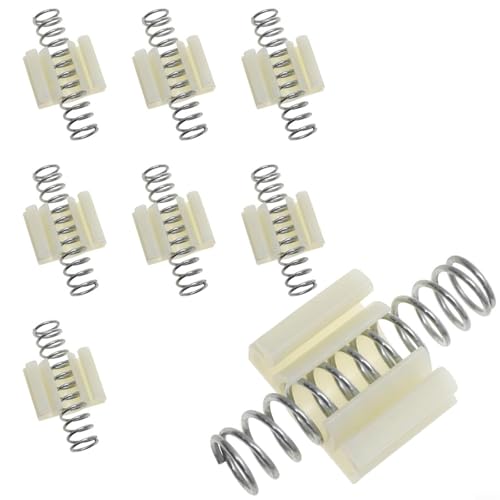 Kit de Herrajes para Puerta Plegable Bifold, Resorte para Puerta, Hardware de Nylon y Metal para Reparación de Clóset, Blanco, 8 Piezas