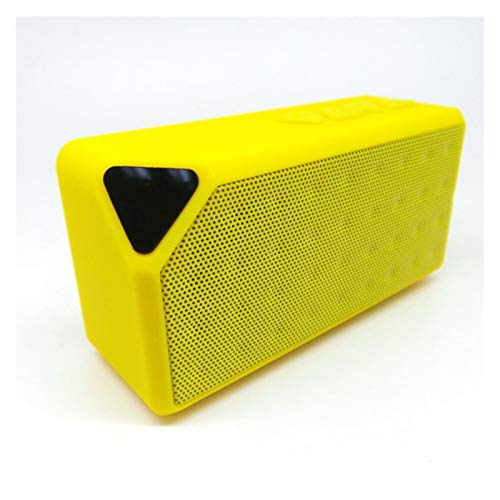 BGAZA Mini Bluetooth Altavoz inalámbrico portátil de música Caja de Sonido del subwoofer Altavoces con micrófono USB TF de la Ayuda(Yellow)