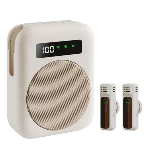 Amplificador de Voz Bluetooth para Profesores, Amplificador de Voz inalámbrico con lavalier micrófonos, Sistema PA 2000mAh Recargable Personal para Aula, guías turísticas, Hablar, Salle de classe