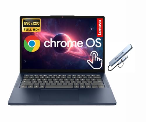 Lenovo IdeaPad Slim 3 Chromebook Laptop for Business & Student, 14" FHD+ Touch Display, 4GB RAM 576GB Storage (64GB SSD+512GB PLUSERA Docking Set), MediaTek Kompanio 540 Processor, Chrome OS, Blue - image 1