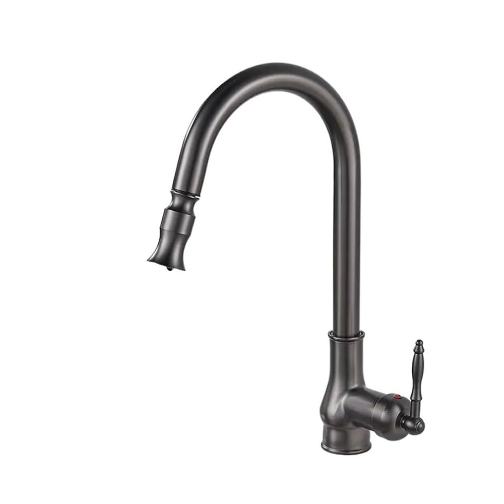 Kitchen Faucet Pull-Out Kitchen Faucet Swivel 360 Degree Sink Kitchen Faucet ZA01(Grey)