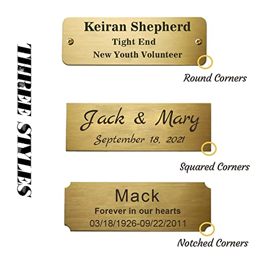 Docvania 0.75X3 Custom Engraved Pet Memorial Gift, Memorial Plaque For Pet Urn Box,Trophy Award,Shadow Box, Picture Frame Label,Military Flag Display Case, Passed Away Dog Gifts For Funeral #TOP4