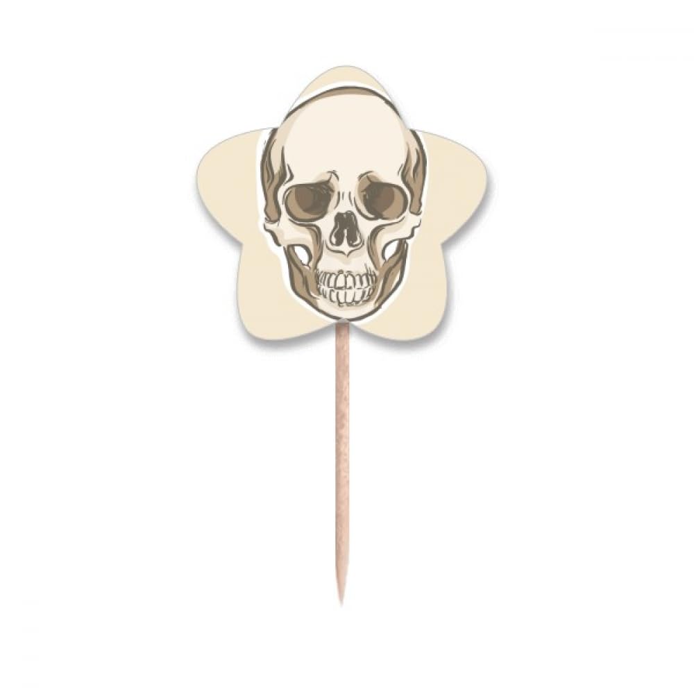 Cure-dents drapeaux esquisse humaine et étiquette cupcake pour habiller un buffet arty