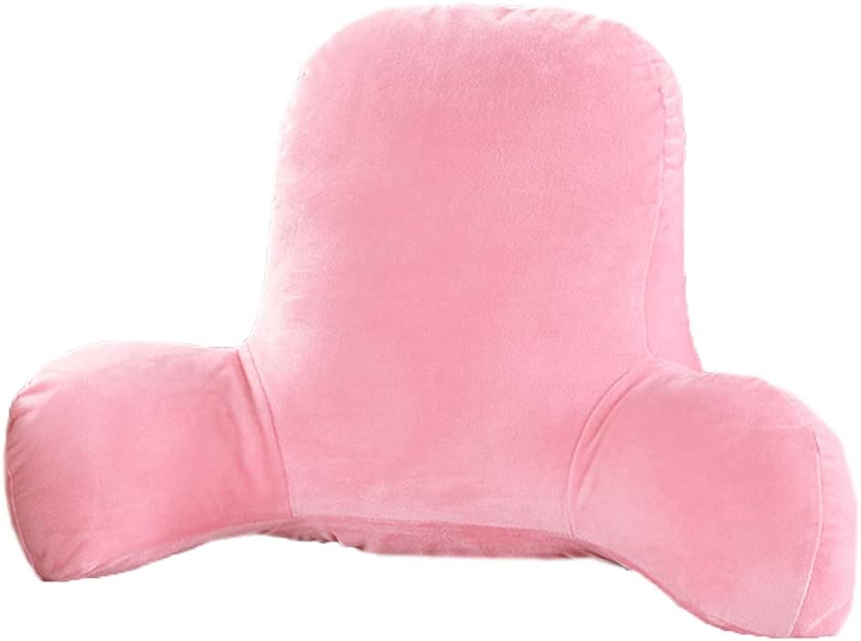 Soft Plush Bed Rest Reading Pillow Thickened Washble Cover Rest Chair Back Pillow Office Lumbar Pillow Car Waist Cushion (Purple, 58×40×25CM)