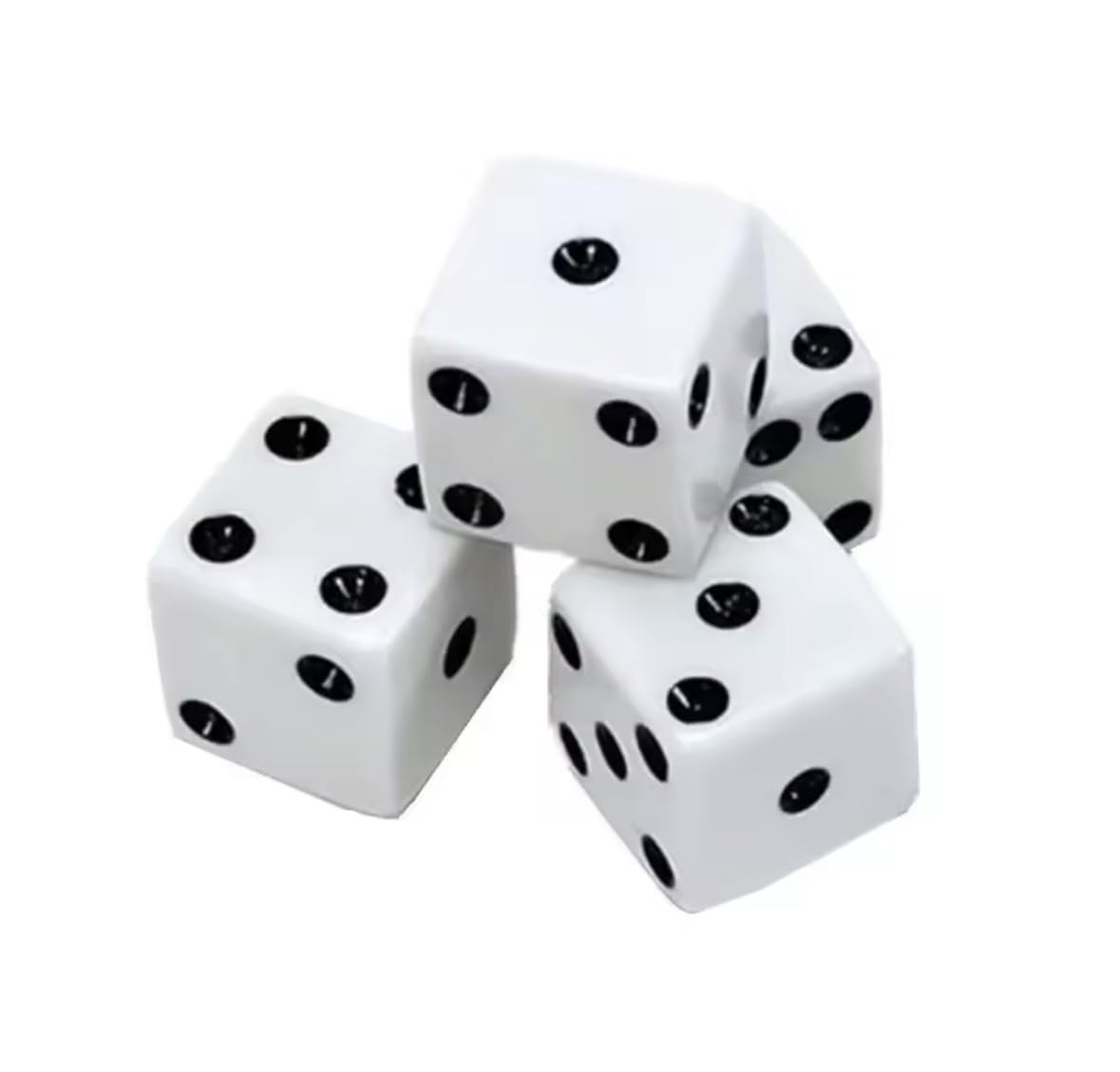 9mm Backgammon Dice - Mini Acrylic Dice Set - Small & Lightweight - Compact Game Dice (White, 12)