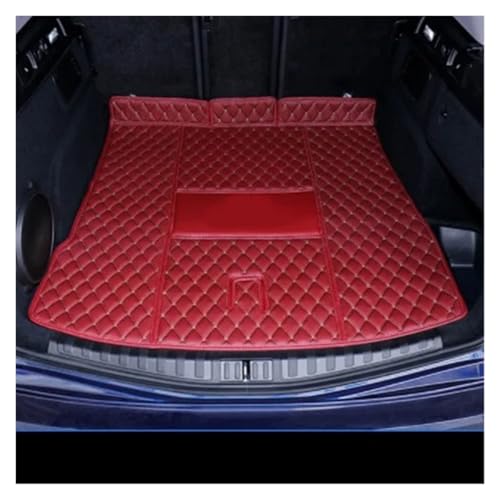 Tapis de coffre de luxe en cuir bordeaux pour Alfa Romeo Stelvio 2017