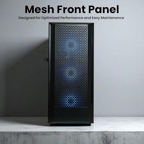 Zalman FIT Mid-Tower ATX PC Case, Includes 4 x ARGB Fans, Swing Door Tempered Glass, Supports ATX Motherboard, 325mm GPU, 360mm Radiator, USB 3.0, High Airflow RGB Gaming PC Chassis, Black - Thumbnail 6