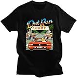 Short Sleeve Japanese Arcade Racing Video Game out Run T Shirt Men Short Sleeve Vintage 80S Console Gaming T-Shirt Outrun Tshirt Cotton tee