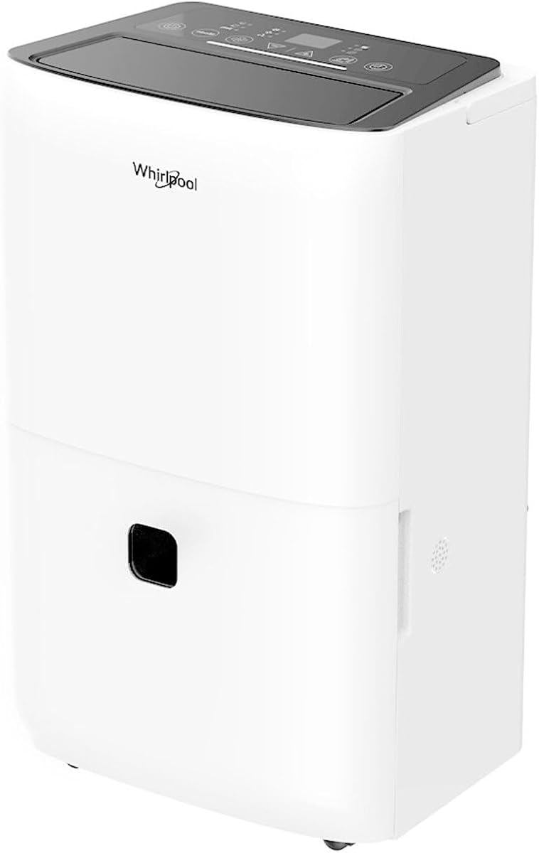 Whirlpool 32 Pint Energy Star Certified Dehumidifier in White | Energy Star, Compact Quiet, Efficient Humidity, Moisture Absorber for Home, Bathroom, Bedroom, Living Room, Garage, Attic
