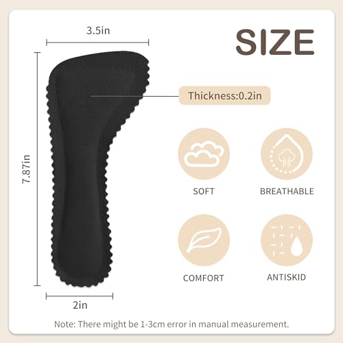 Image of SooGree Adhesive High Heel Insoles Women 3 /4 Cushioning Inserts, Anti-Slip Invisible Slim Inserts Liners Ball of Foot & Arch Support Insoles Sponge Leather Relieve Pain