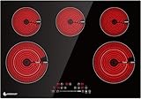 AMZCHEF electric cooktop with 5 burners (8400W)