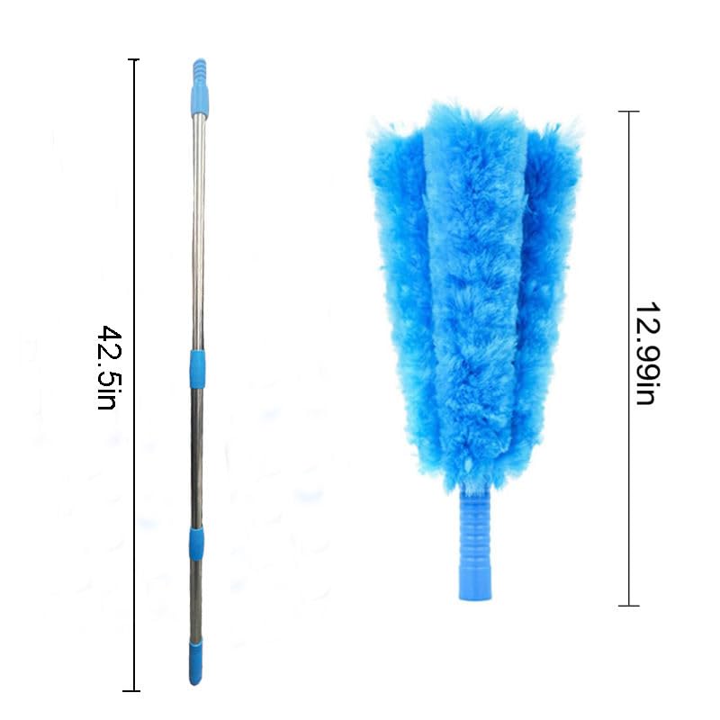 Image of Maxoshine Microfiber Wall Cleaning Mop with Long Handle | Bendable Extendable Duster for Home Ceiling Fan AC Vents Blinds Curtain Rods | Feather Dusting Stick for Edges & Corners (Ninja Duster)