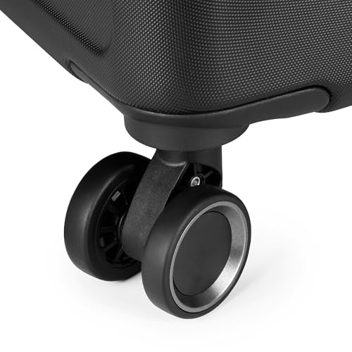 Image of Dusky Hard Top Trolley Bag 45cm with 15.4 inch Padded Laptop Compartment, 3 Dial Lock, Spinner Wheels, Cabin Size Lightweight Overnighter Travel Luggage Suitcase (Black)