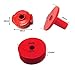 Jiayouy 12pcs Cymbal Hi-Hat Stands Accessory with 40mm Cymbal Washer Cushions Cymbal Sleeves Quick-Set Cymbal Nut (Red)