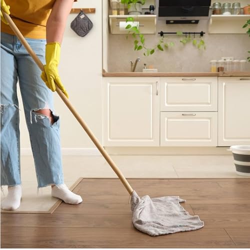 Image of Extra Large 28*28 inch Cotton Floor Cleaning Cloth For Mopping [Pack Of 3] Dry&Wet Use Super Absorber 400GSM Easy To Use With Wiper At Office,Shop,Hospital,Shopping Mall Etc.(28X28 inch),White