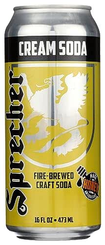 Sprecher Cream Soda, Kosher, Gluten Free, 16 Fluid Ounce (Pack