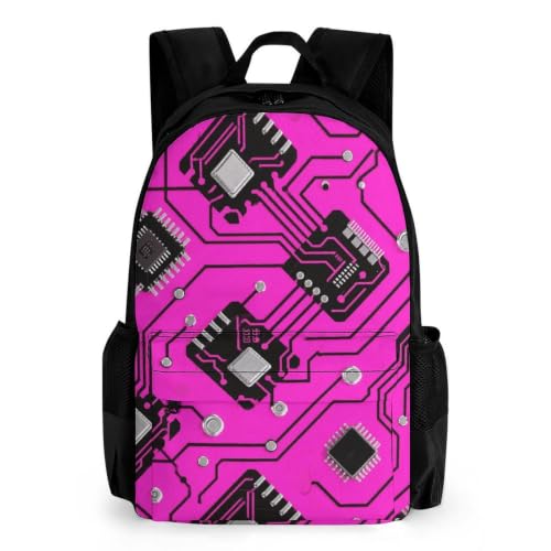 KEIGPERI Pink Circui Travel Backpack with Adjustable Padded Straps