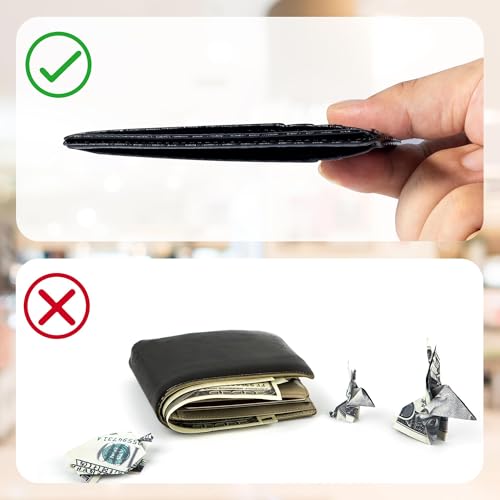 Chelmon Slim Wallet for Men, Minimalist Front Pocket RFID Blocking Credit Card Holder