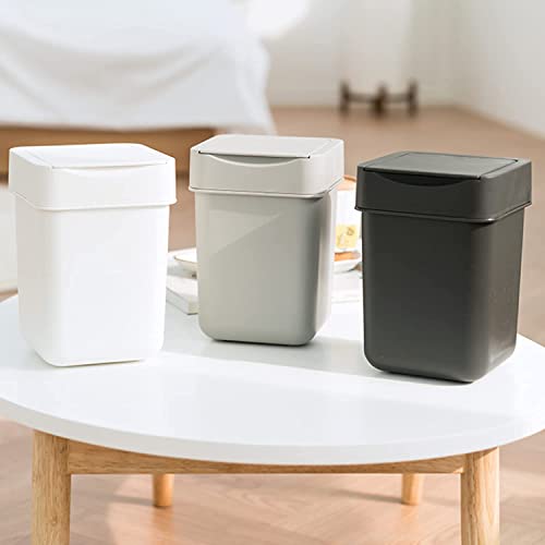 Carrotez Mini Trash Can, Countertop Trash Can, 2 Liter/ 0.5 Gallon, Mini Wastebasket, Small Trash Can, Garbage Container Bin For Coffee Bar, Bathroom, Office, Countertop, Bedroom - Black #TOP5