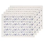 SUPERDANT 5 Papiers de Transfert Sous Glaçure avec Motif Poule pour Céramique Porcelaine Poterie Décalcomanies Émaillées Cadeaux Faits à la Main Bleu