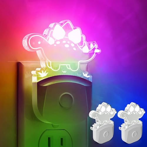 Image of L LOHAS LED Dinosaur Night Light for Kids, Nightlight Plug in, Dusk-to-Dawn