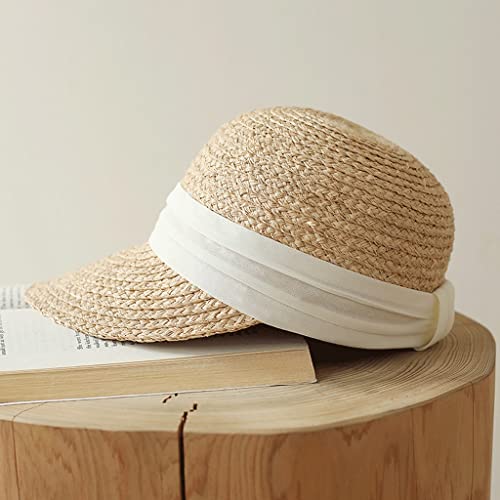 Chapeau Raffia YXWYXWA pour femme grand chapeau de paille tressé soleil