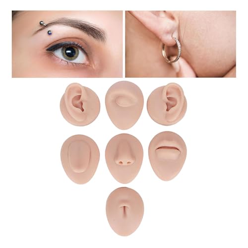 Modelo de silicona reutilizable para práctica de perforación facial 7