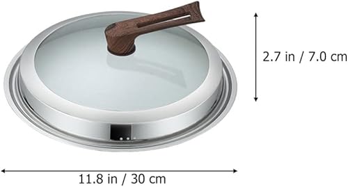 Miniatura 3 de DOITOOL Tapa universal para ollas, sartenes y sartenes, tapa de olla con mango vertical en forma de cola de golondrina, tapa de vidrio templado para