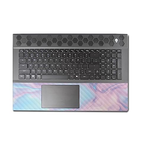 Image of MightySkins Carbon Fiber Skin Compatible with Alienware M18 R1 (2023) Full Wrap Kit - Pastel Wave | Protective, Durable Textured Carbon Fiber Finish | Easy to Apply & Change Styles | Made in The USA