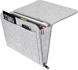 Contenu de l'emballage：1 organisateur de lit durable de dimensions 32 cm x 20 cm, doté de multiples compartiments. Un rangement complet pour garder vos objets les plus utiles toujours accessibles