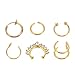 EXCEART 6 Stück Nicht Piercing Nippelring Nasenring Brustschmuck Metall Brustring Körper Piercing Schmuck Paare Flirt Spielzeug Golden