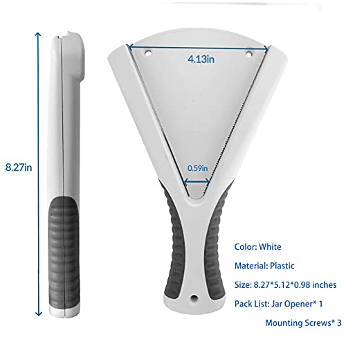 Jar Opener, Ideal Jar Lid Opener Tool, Effortless To Unscrew Any-Size Lid, Jar Opener For Weak Hands Or Seniors With Arthritis, Grip Jar Opener & Under Cabinet Jar Opener- Two Ways To Use #TOP7