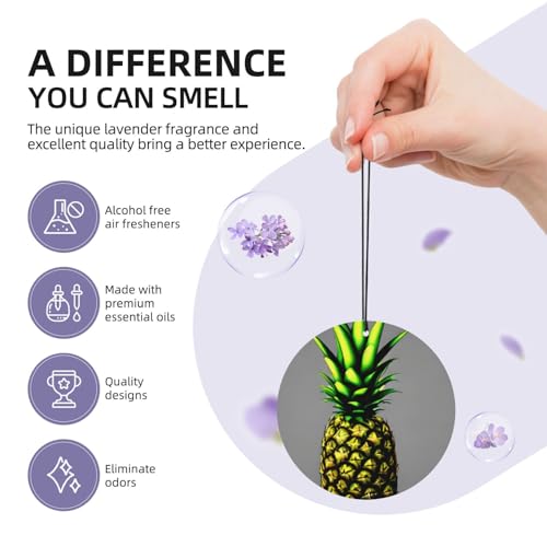 Hojas aromáticas para automóvil con diseño de piña miniatura 5