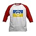 CafePress Pray for Peace in Ukraine Baseball Jersey Kids Cotton Baseball Jersey, 3/4 Raglan Sleeve Shirt Red/White