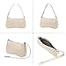 JW PEI 90s Shoulder Bag for Women Vegan Leather Crocodile Purse Trendy Clutch Handbag (Beige)